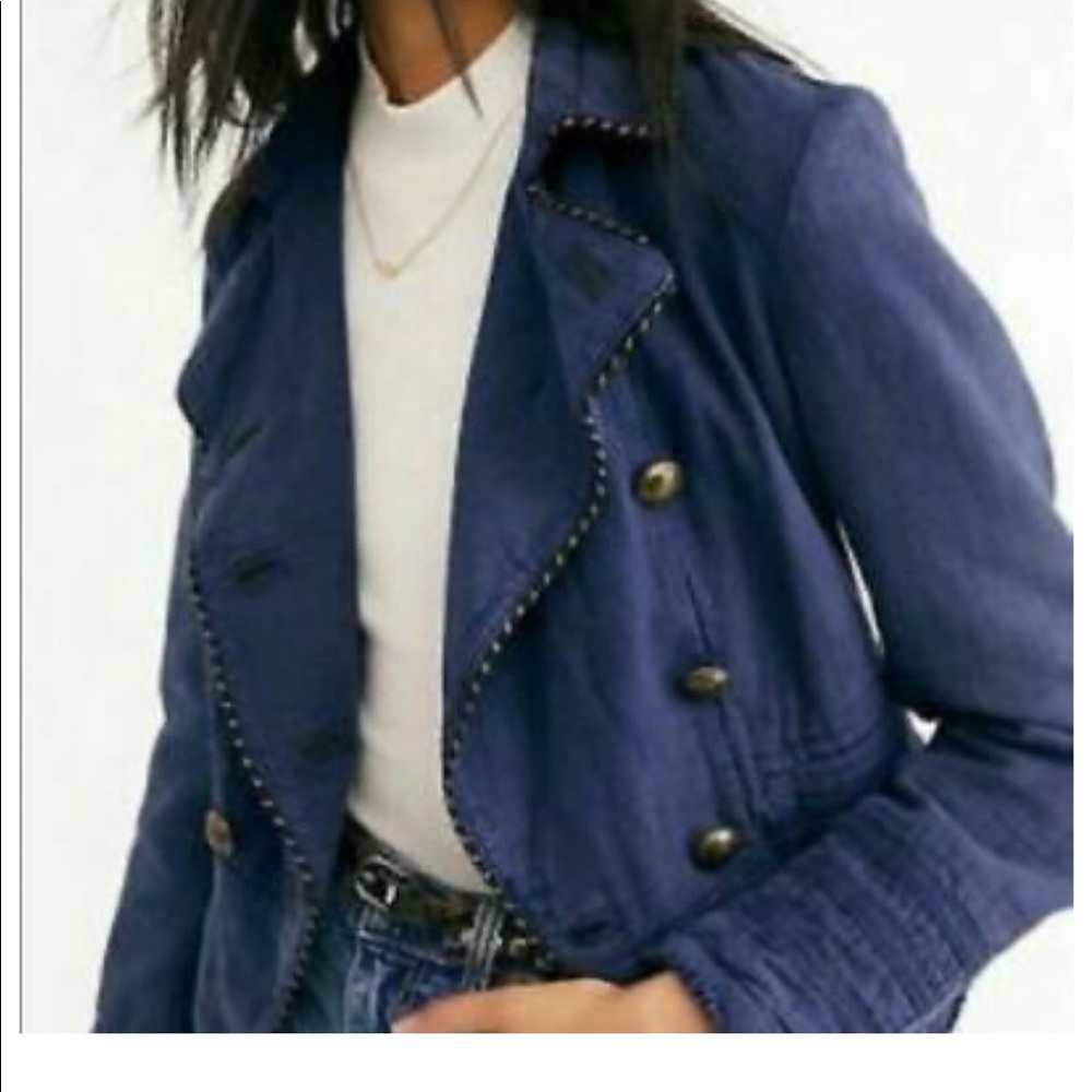 Free People Cadet Coat Military Blazer Jacket